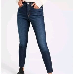 Athleta Sculptek Skinny Jeans Dark Indigo Midnight Blue 6